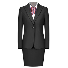 網上下單訂購正裝女西裝 設計修腰西裝 女西裝供應商 70%polyester 30%Rayon 單排一鈕女西裝 黑色 CHENSHANG WY1021 410克 管弦樂 SKLS078  網上下單訂購正裝女西裝 設計修腰西裝 女西裝供應商 70%polyester 30%Rayon 單排一鈕女西裝 黑色 CHENSHANG WY1021 410克 管弦樂 SKLS078